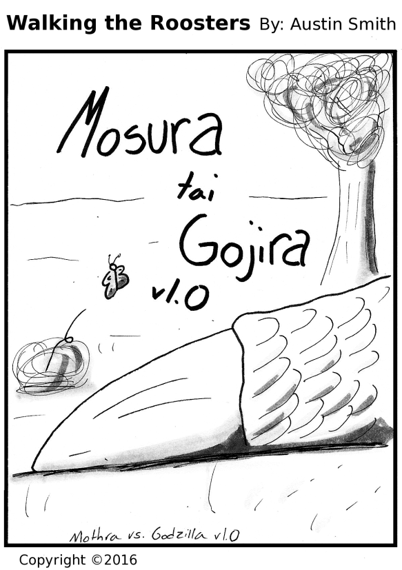 godzilla meets Bambi or something similar 