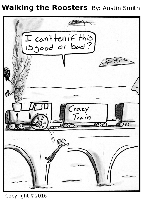 out of the frying pan